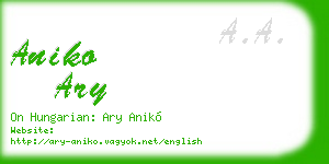 aniko ary business card