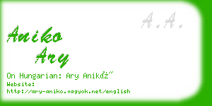 aniko ary business card